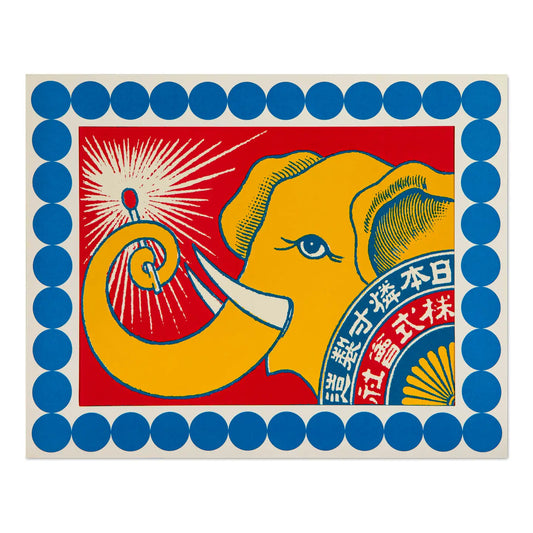 Elephant matchbox 40x50cm print