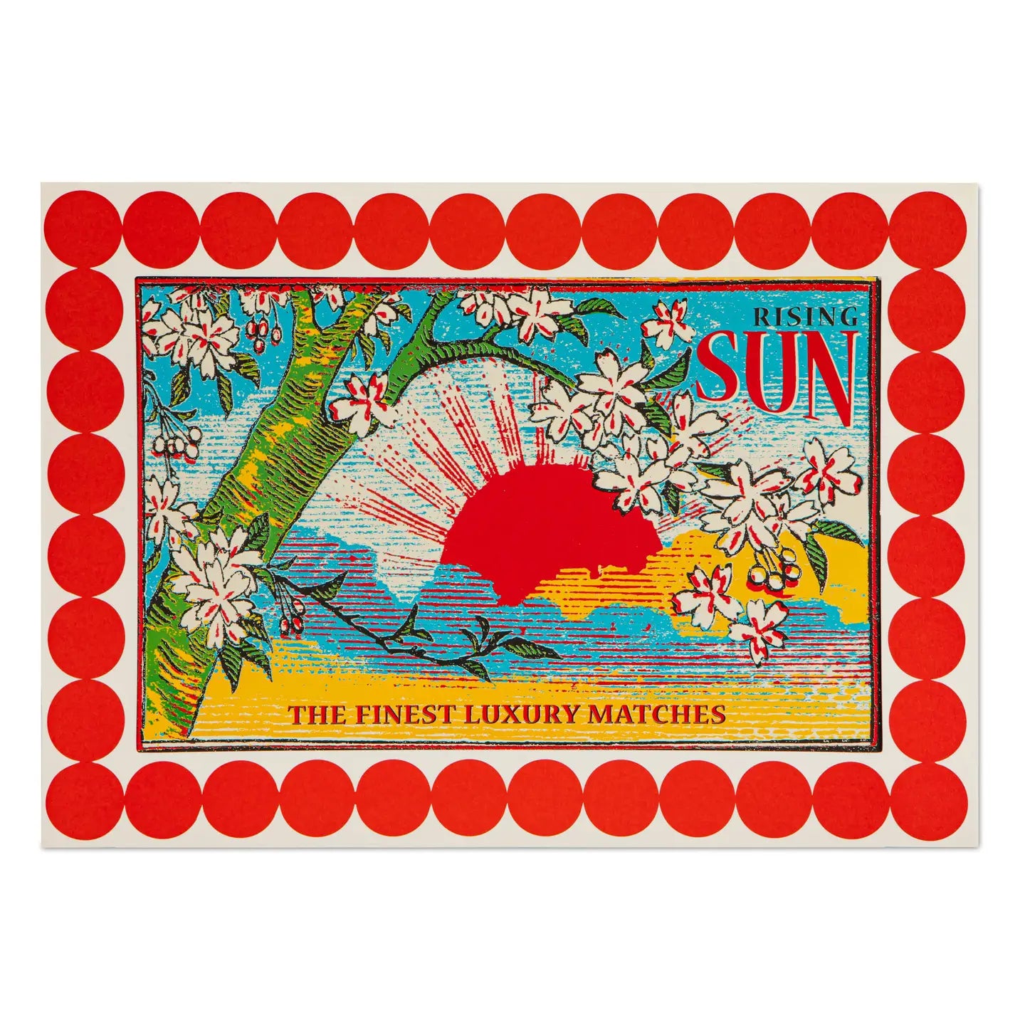 Rising sun matchbox A3 print