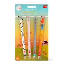 Set of 4 erasable pens Farm Sweet Farm
