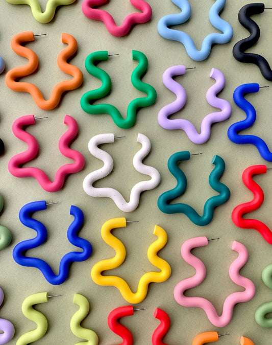 Large wiggle earrings - Kalei