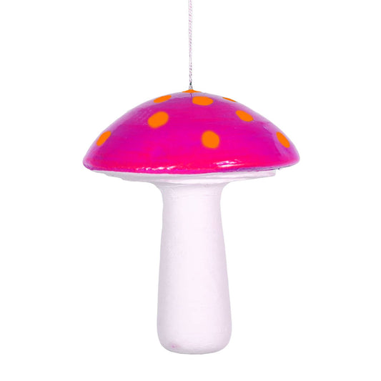 Pink and orange toadstool decoration