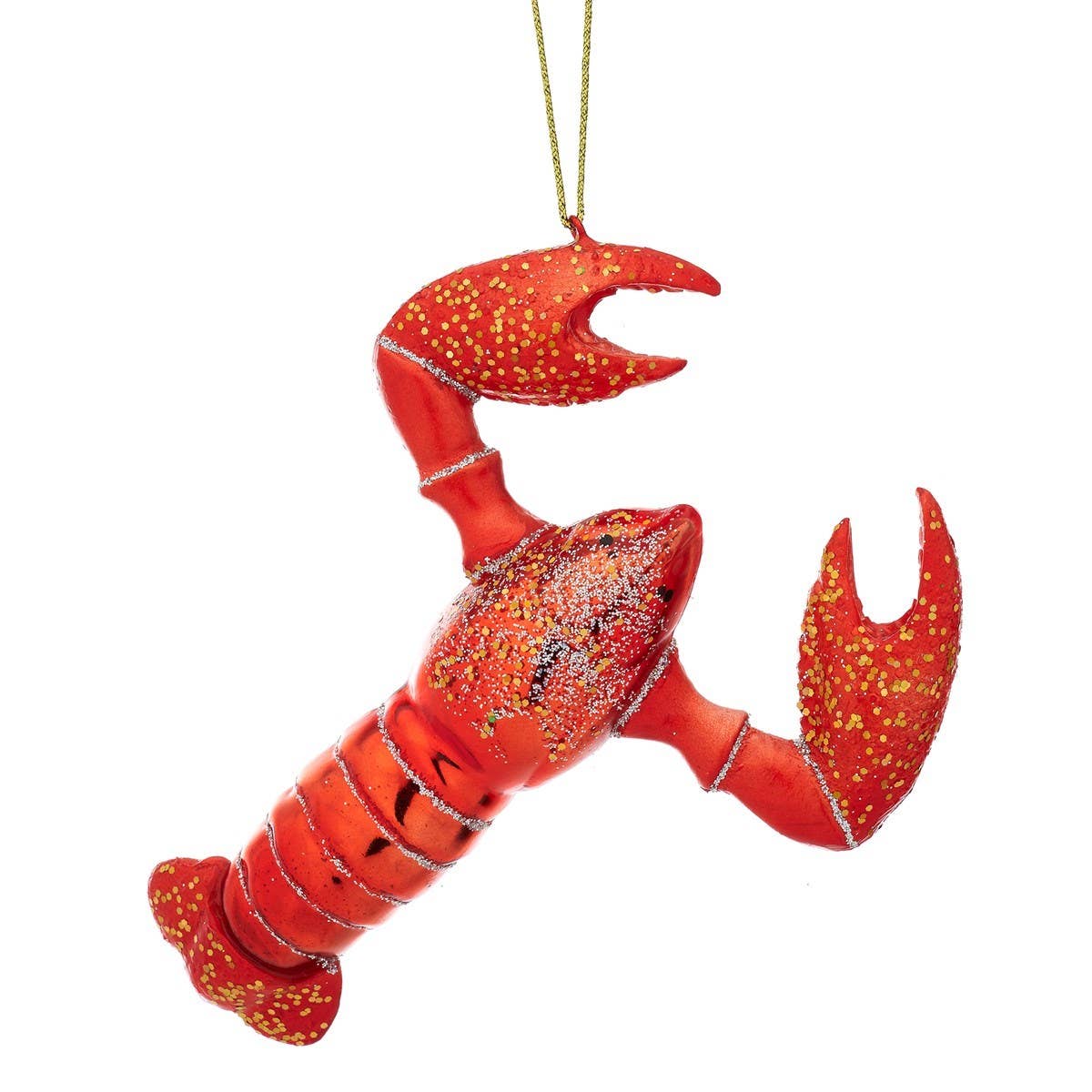 Lobster glittery bauble decoration