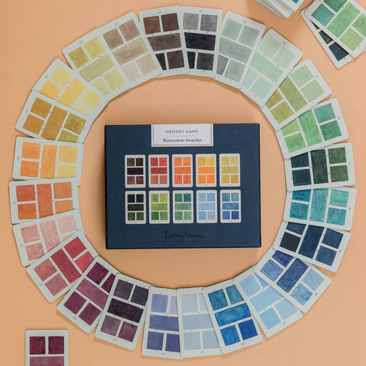 Watercolour swatches memory game