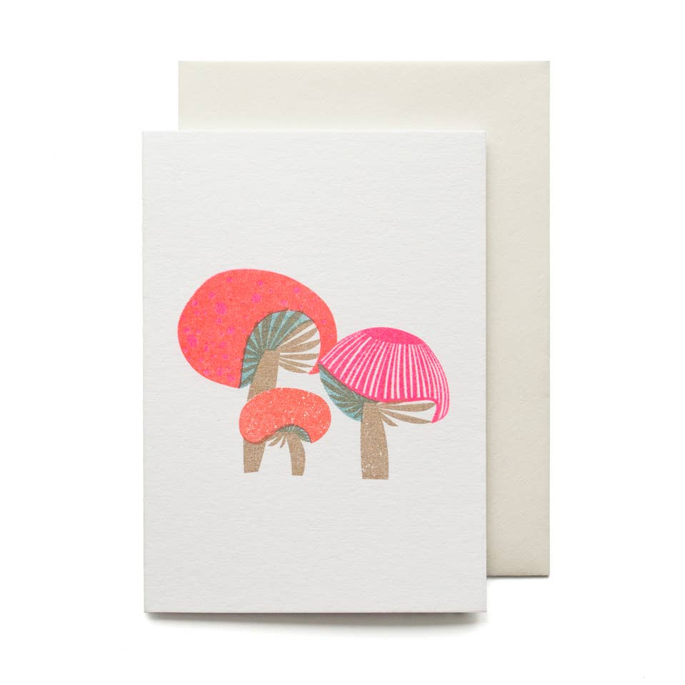 3 mushroom mini card