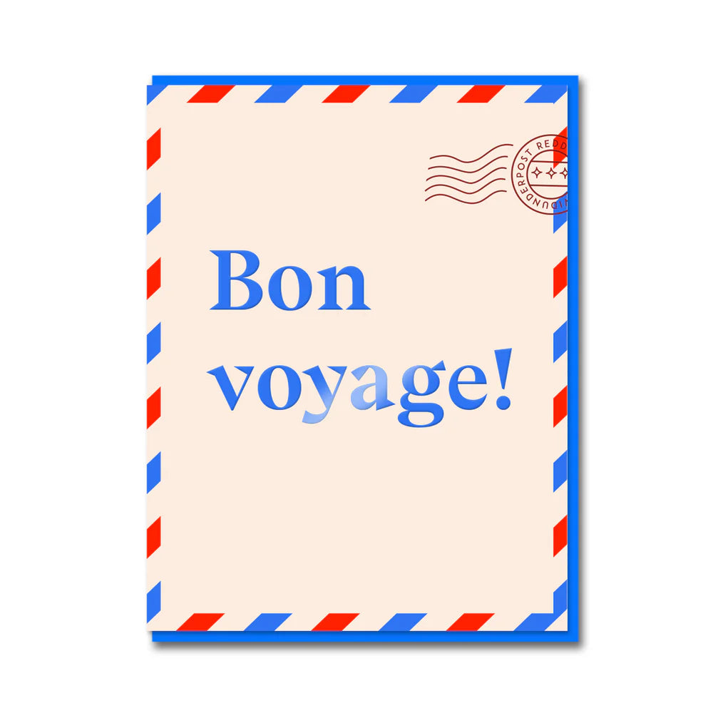 Bon voyage airmail letter card