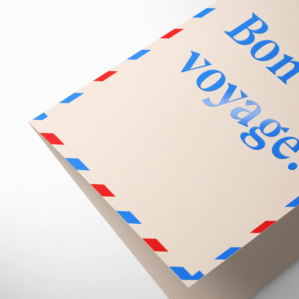 Bon voyage airmail letter card