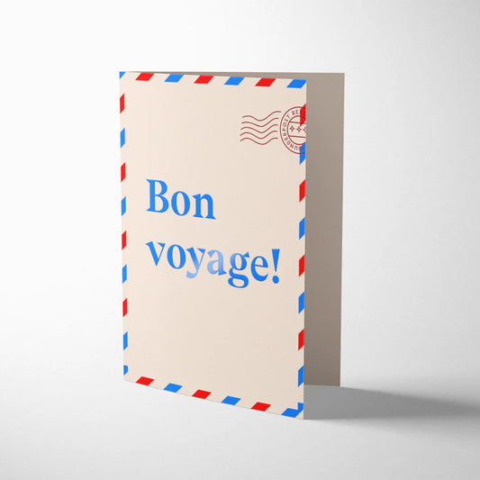 Bon voyage airmail letter card