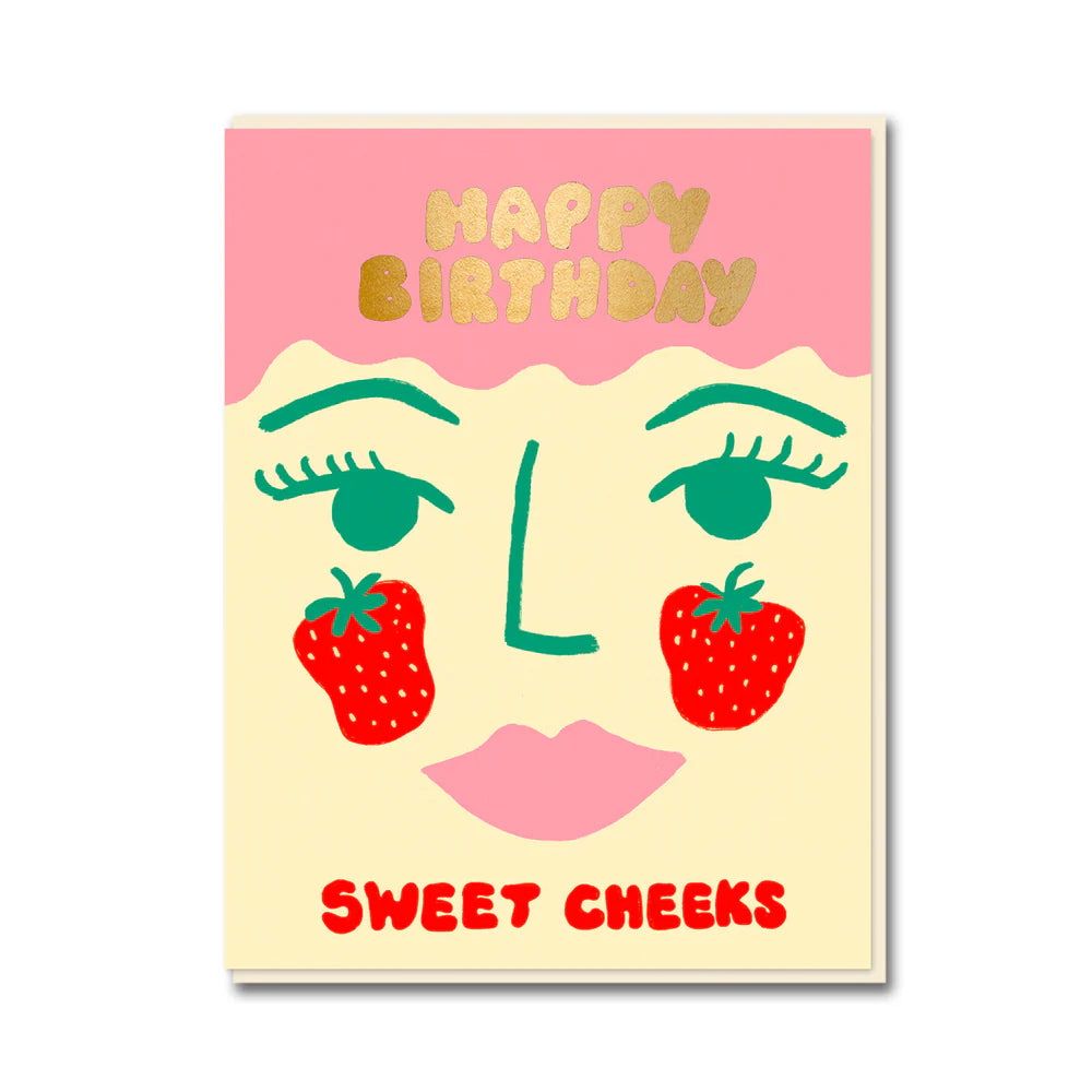 Sweet cheeks birthday card