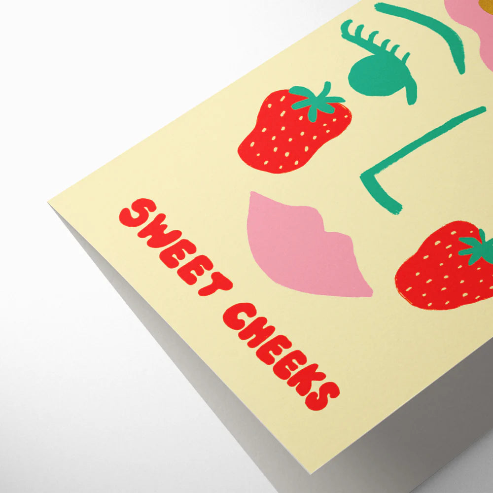 Sweet cheeks birthday card