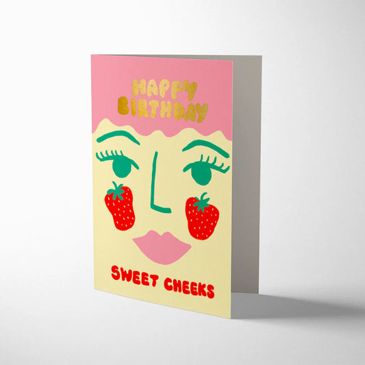 Sweet cheeks birthday card