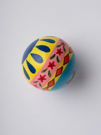 Patterned paper mache bauble decorations