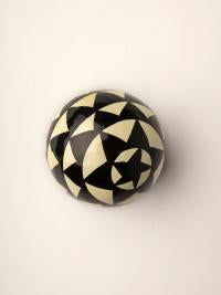 Patterned paper mache bauble decorations