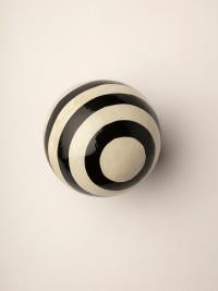 Patterned paper mache bauble decorations