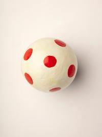Patterned paper mache bauble decorations