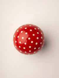 Patterned paper mache bauble decorations