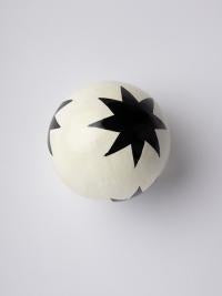 Patterned paper mache bauble decorations