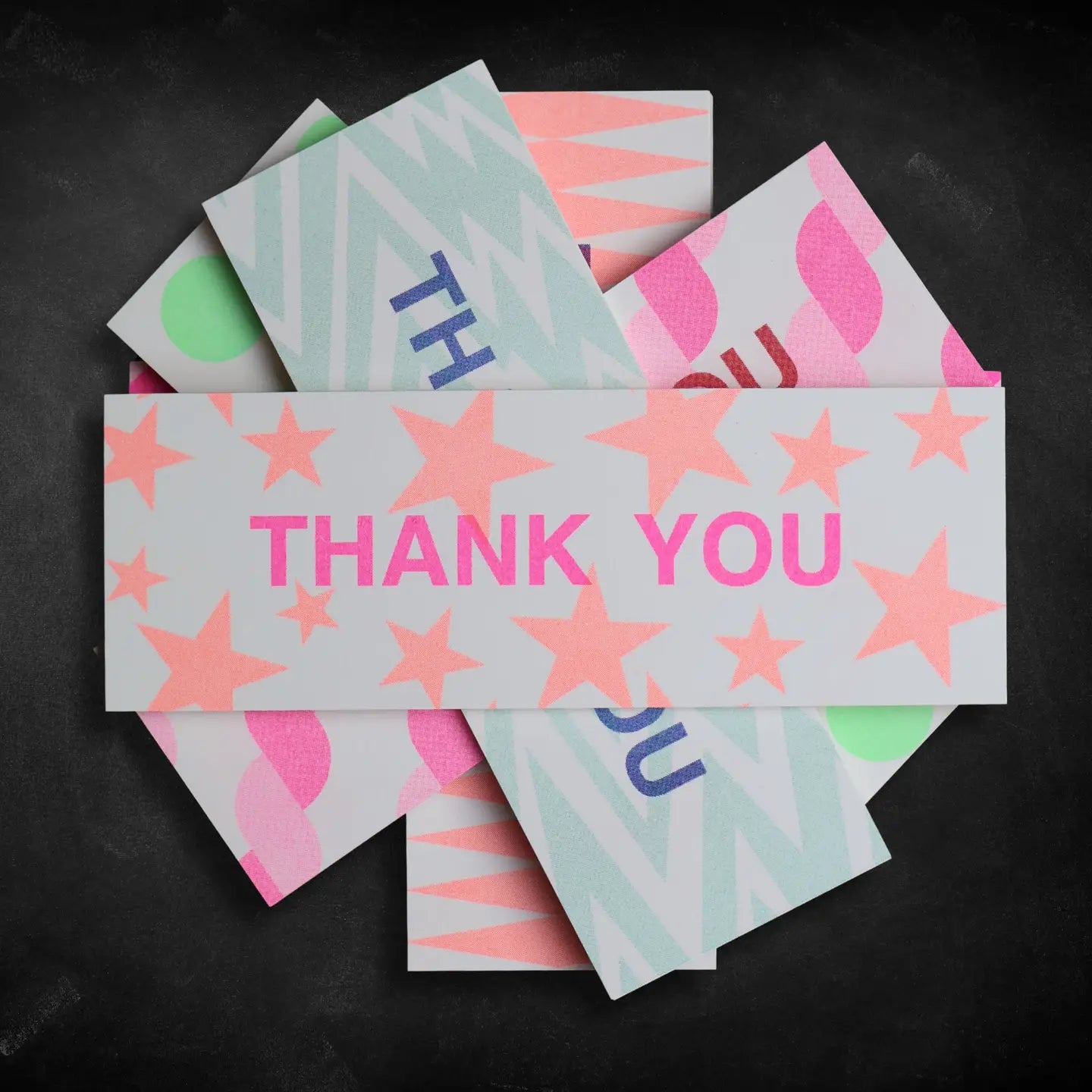 Thank you notecards - long and narrow - set of 12