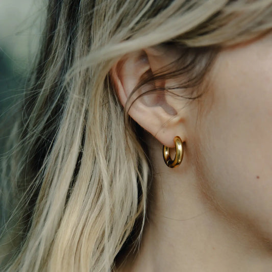 Leverback hoop earrings - medium