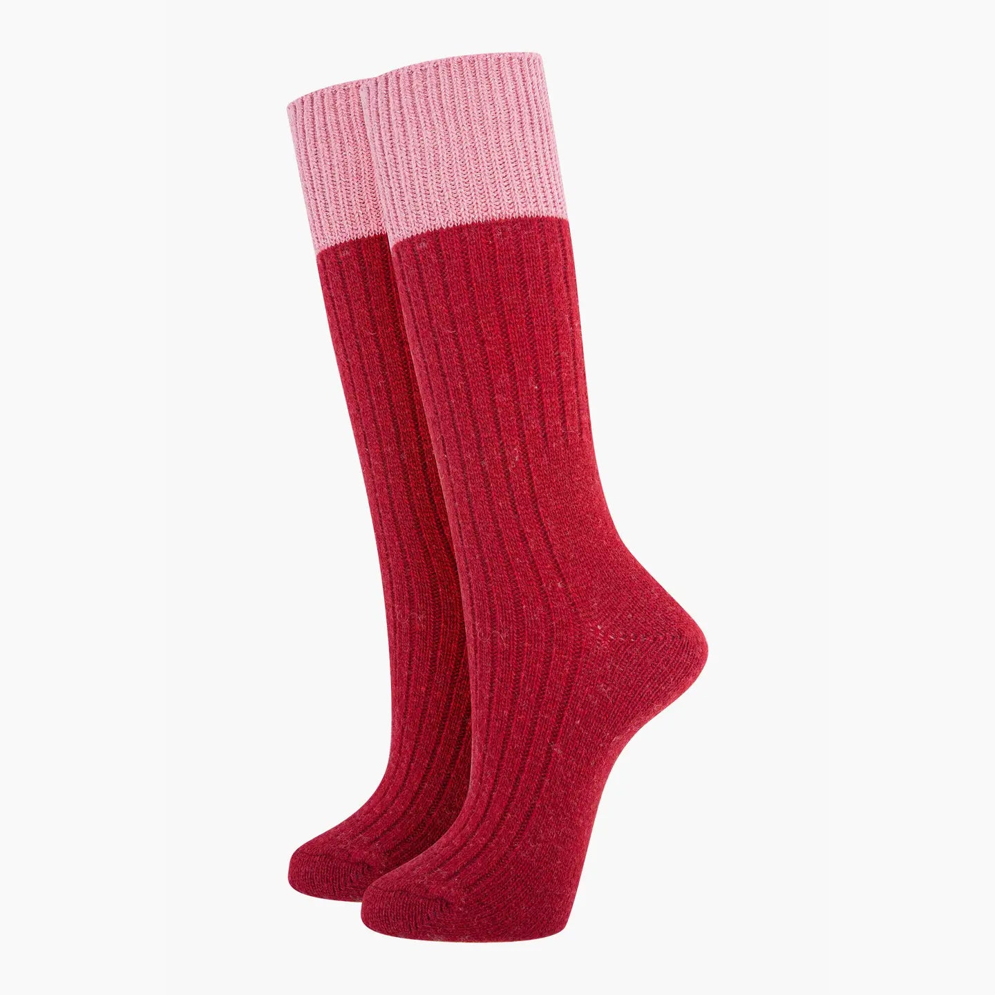 Wool colour block socks