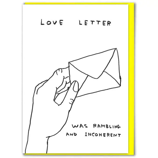 Love letter David Shrigley greetings card