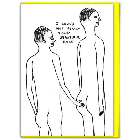 Beautiful arse greetings card