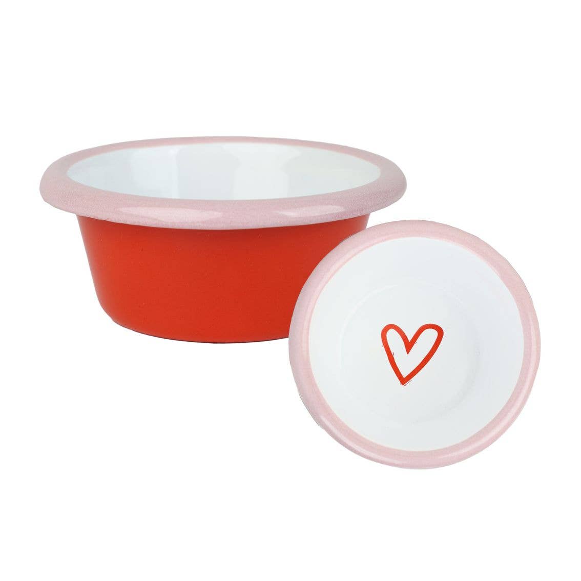 Enamel heart dipping bowl