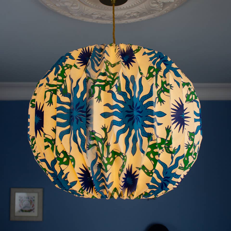 Pleated paper lightshade