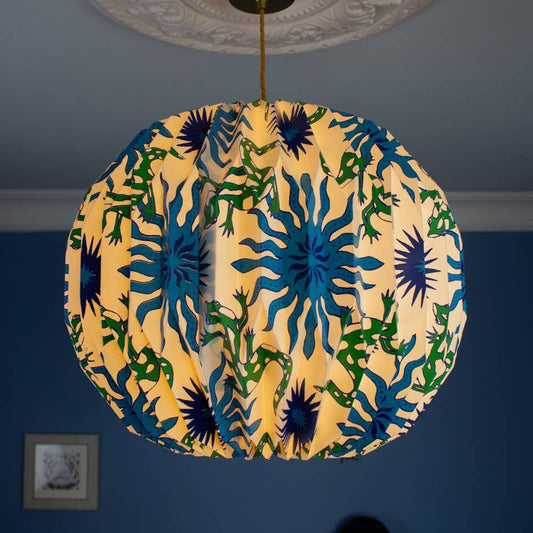 Pleated paper lightshade