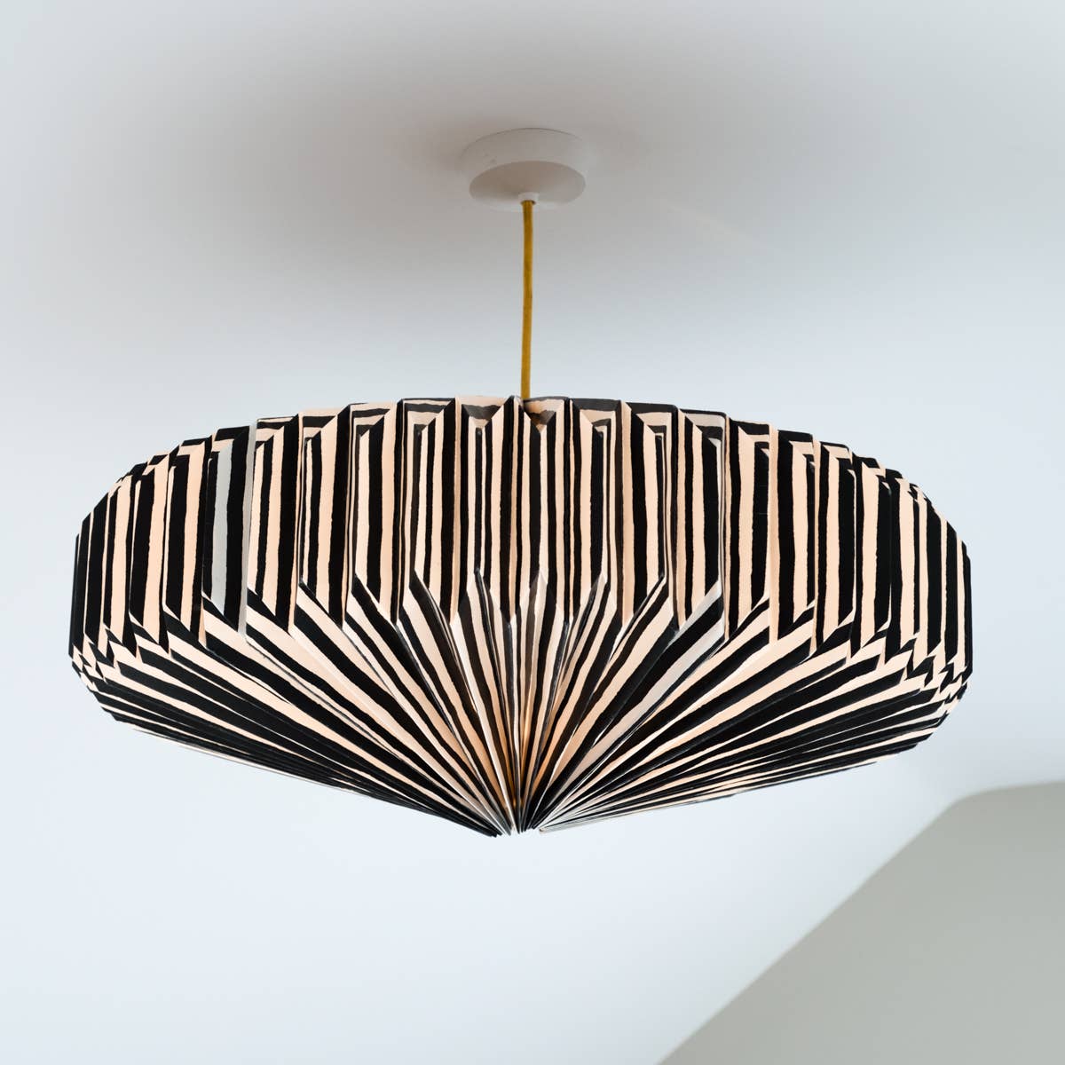 Pleated paper lightshade