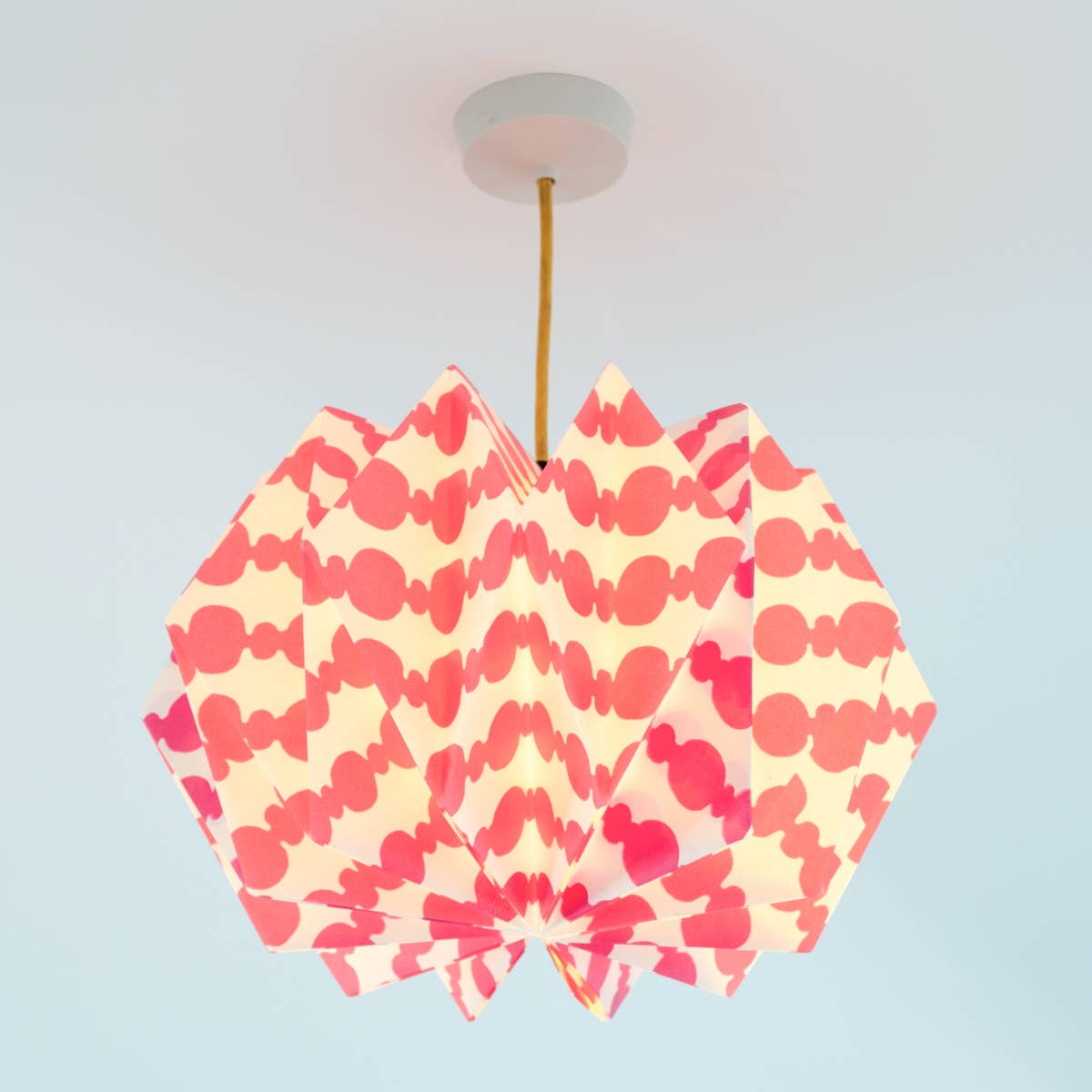 Pleated paper lightshade