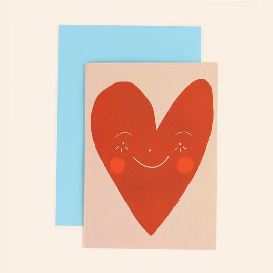 Smiley heart card