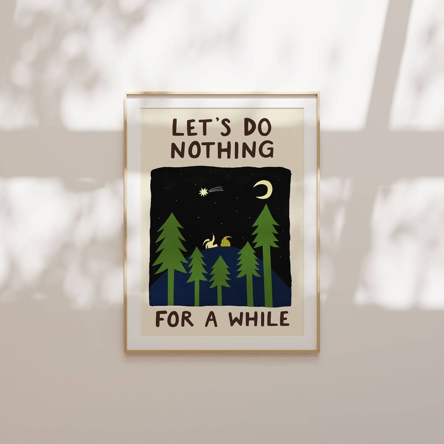 Do nothing for a while A4 print