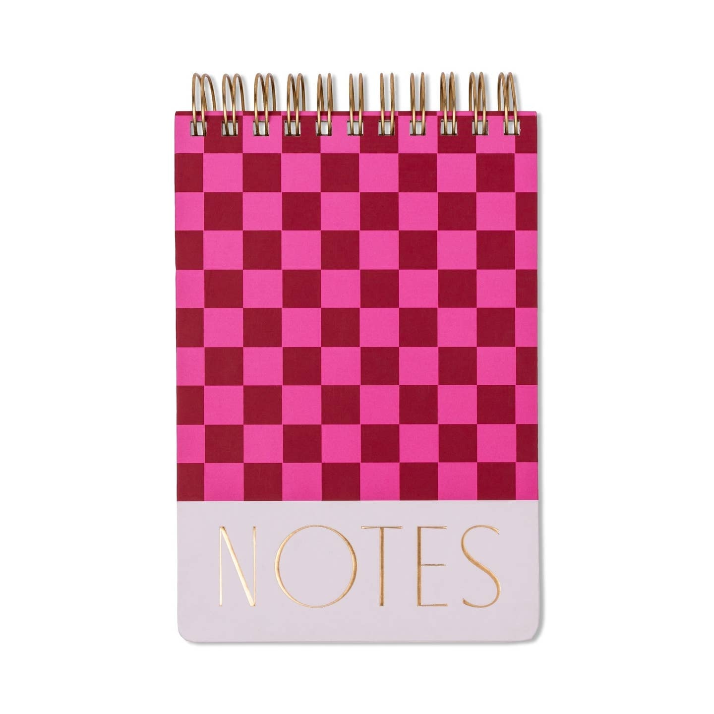 Large chunky notepad - burgundy and pink check