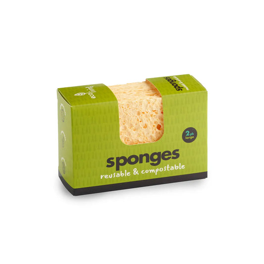 Pack of 2 compostable sponges