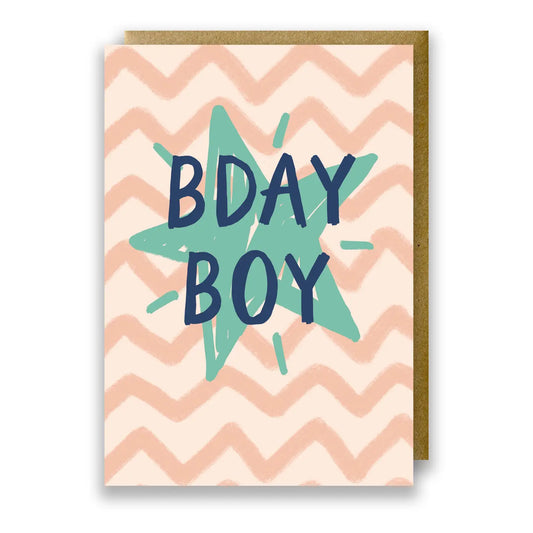 Birthday boy star card