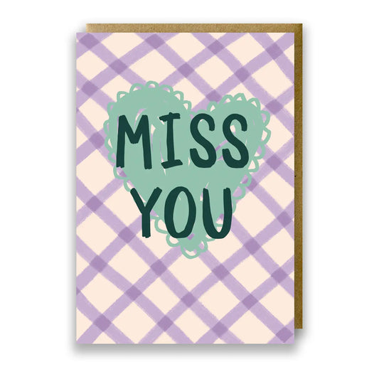 Miss you card