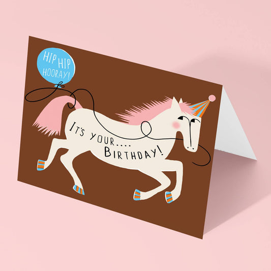 Fancy filly birthday card