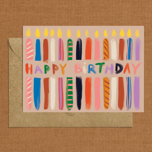 Birthday stripe card