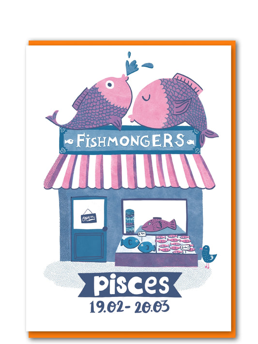 Pisces fishmongers card