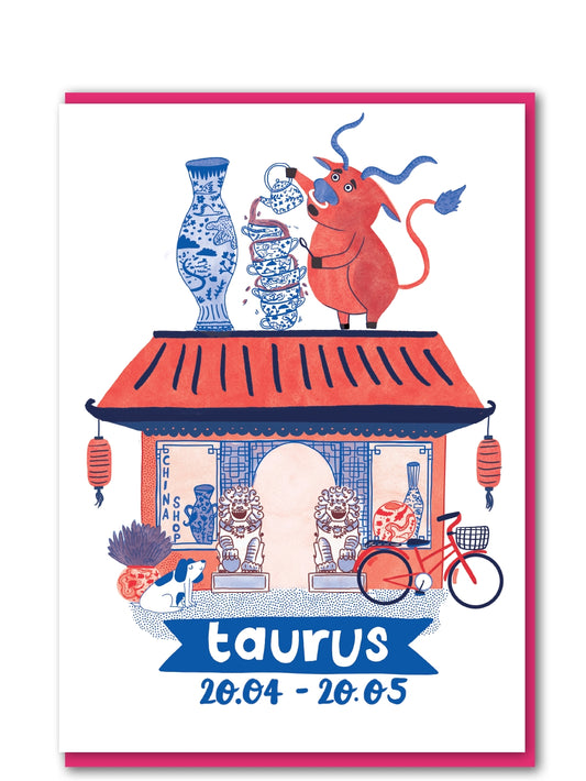 Taurus china shop card