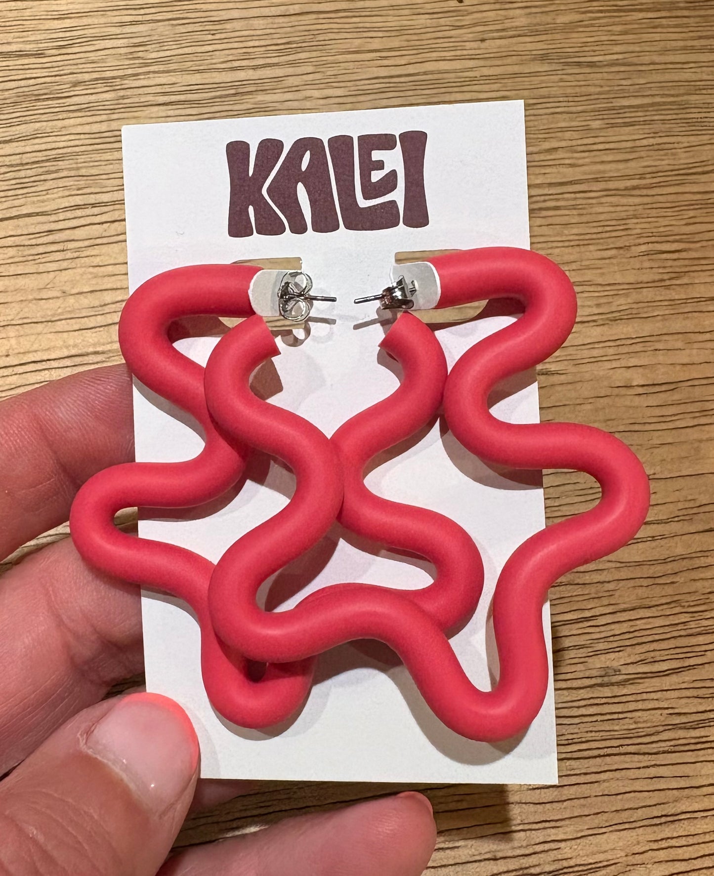 Large wiggle earrings - Kalei