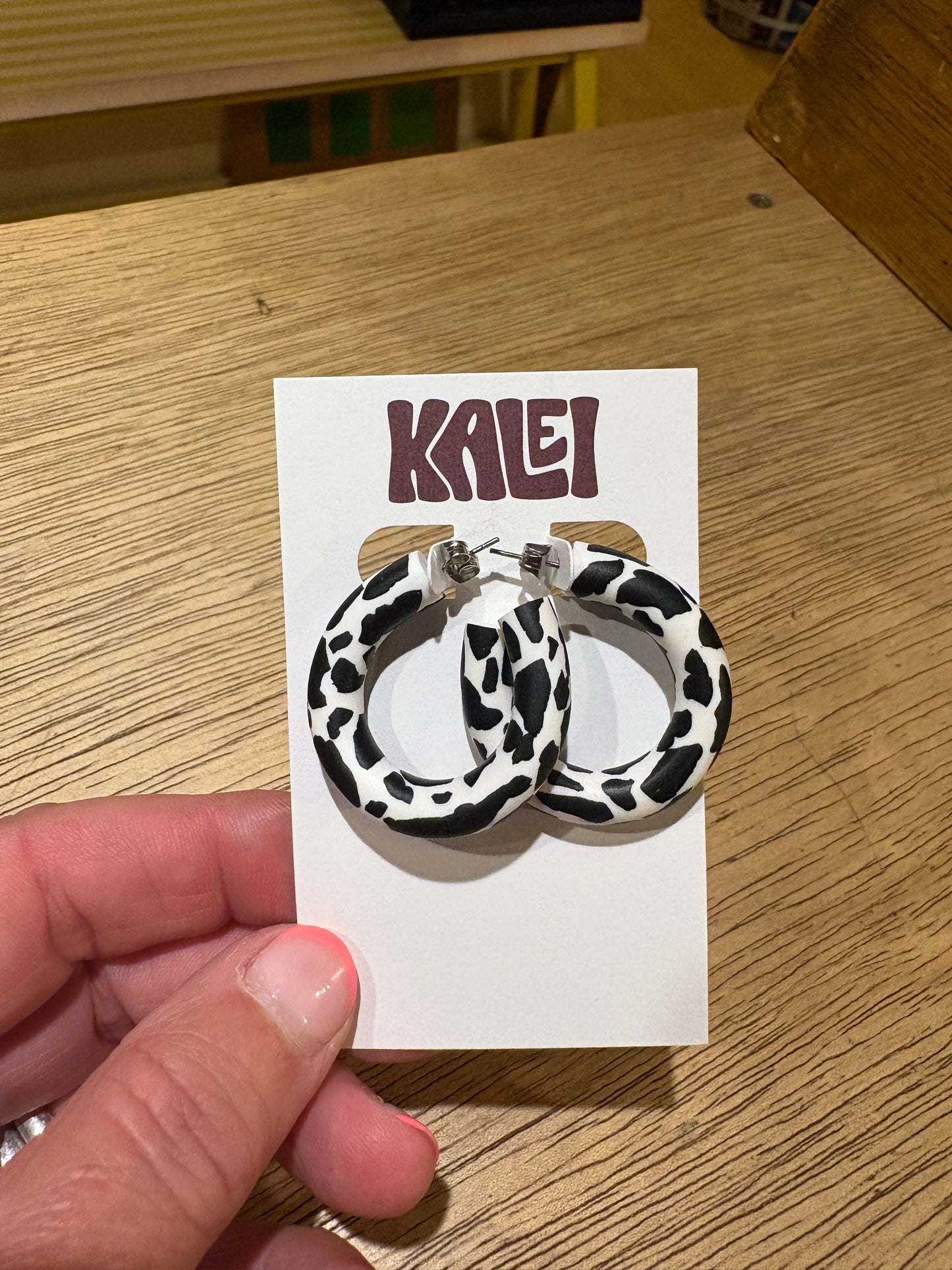 Animal print hoops - Kalei