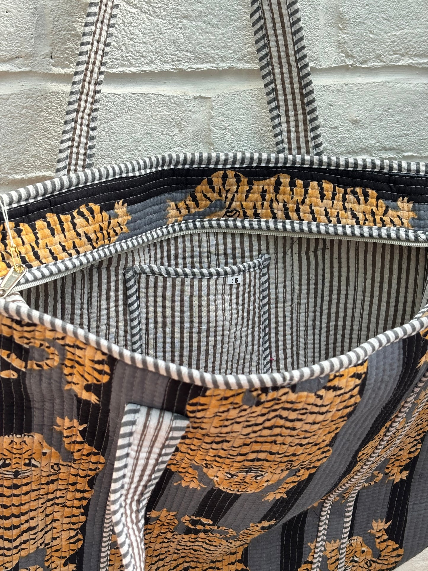 Large cotton tote bag