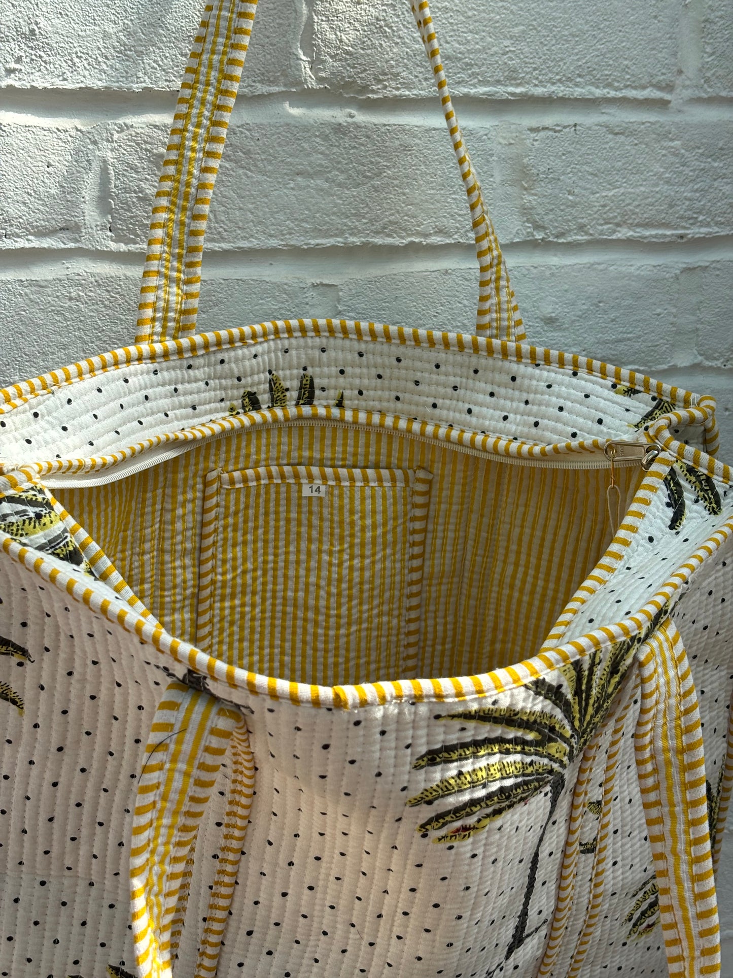 Large cotton tote bag