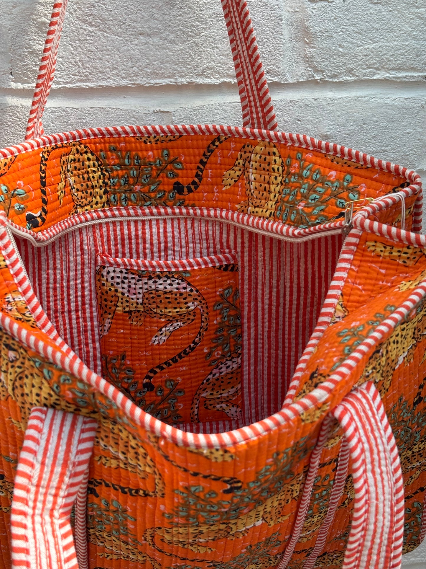 Large cotton tote bag