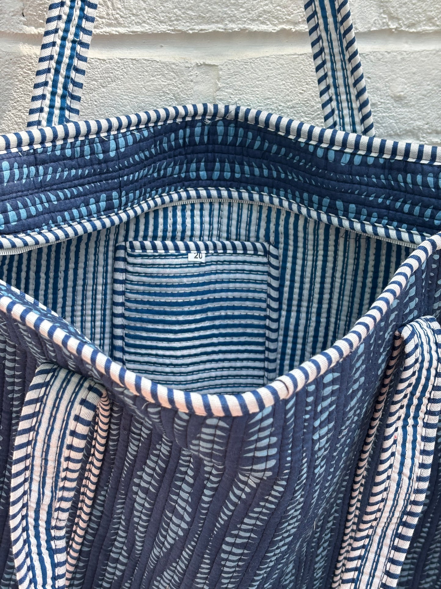Large cotton tote bag