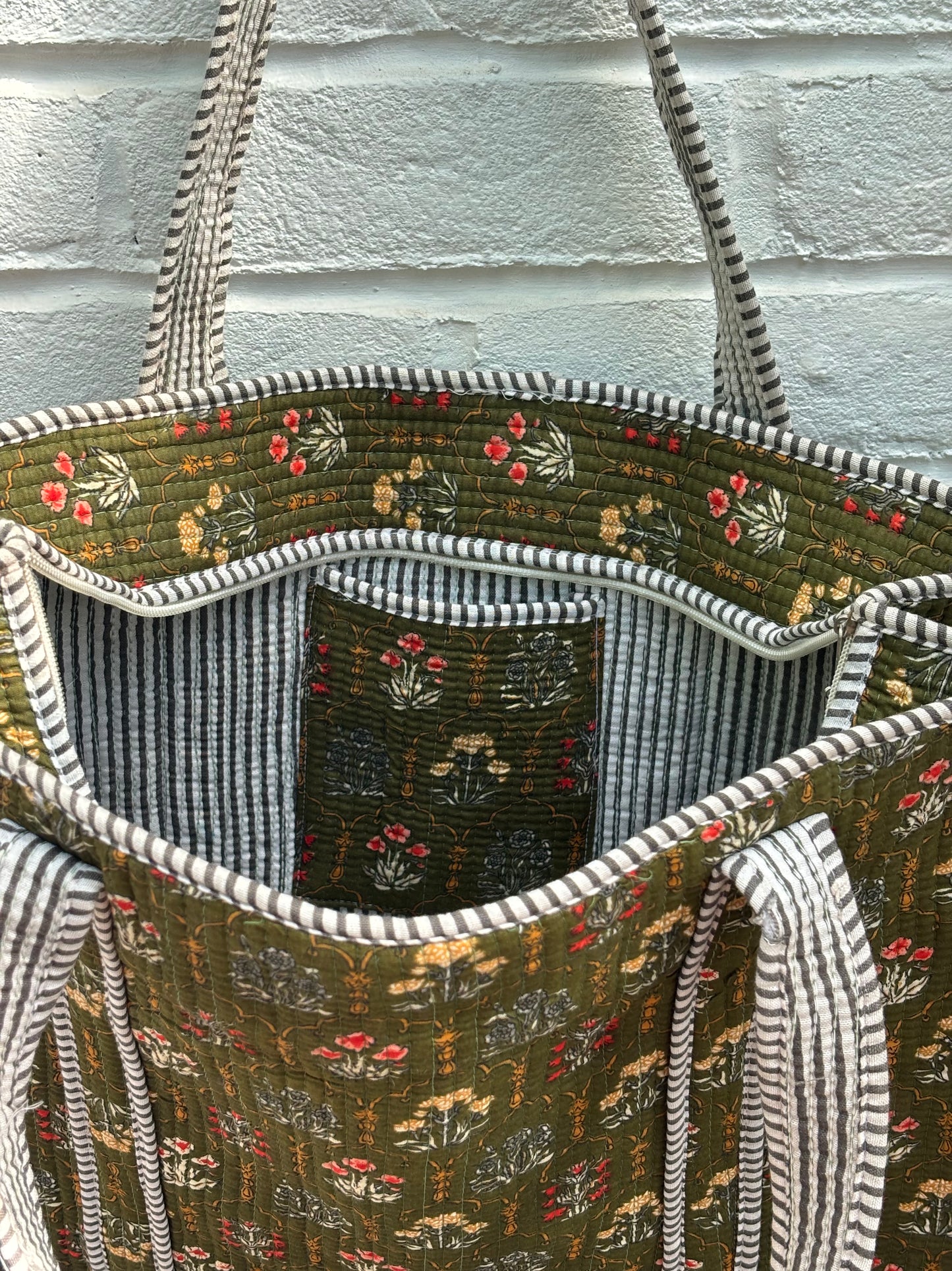 Large cotton tote bag