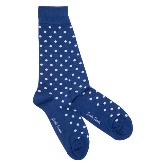 Blue spotty bamboo socks