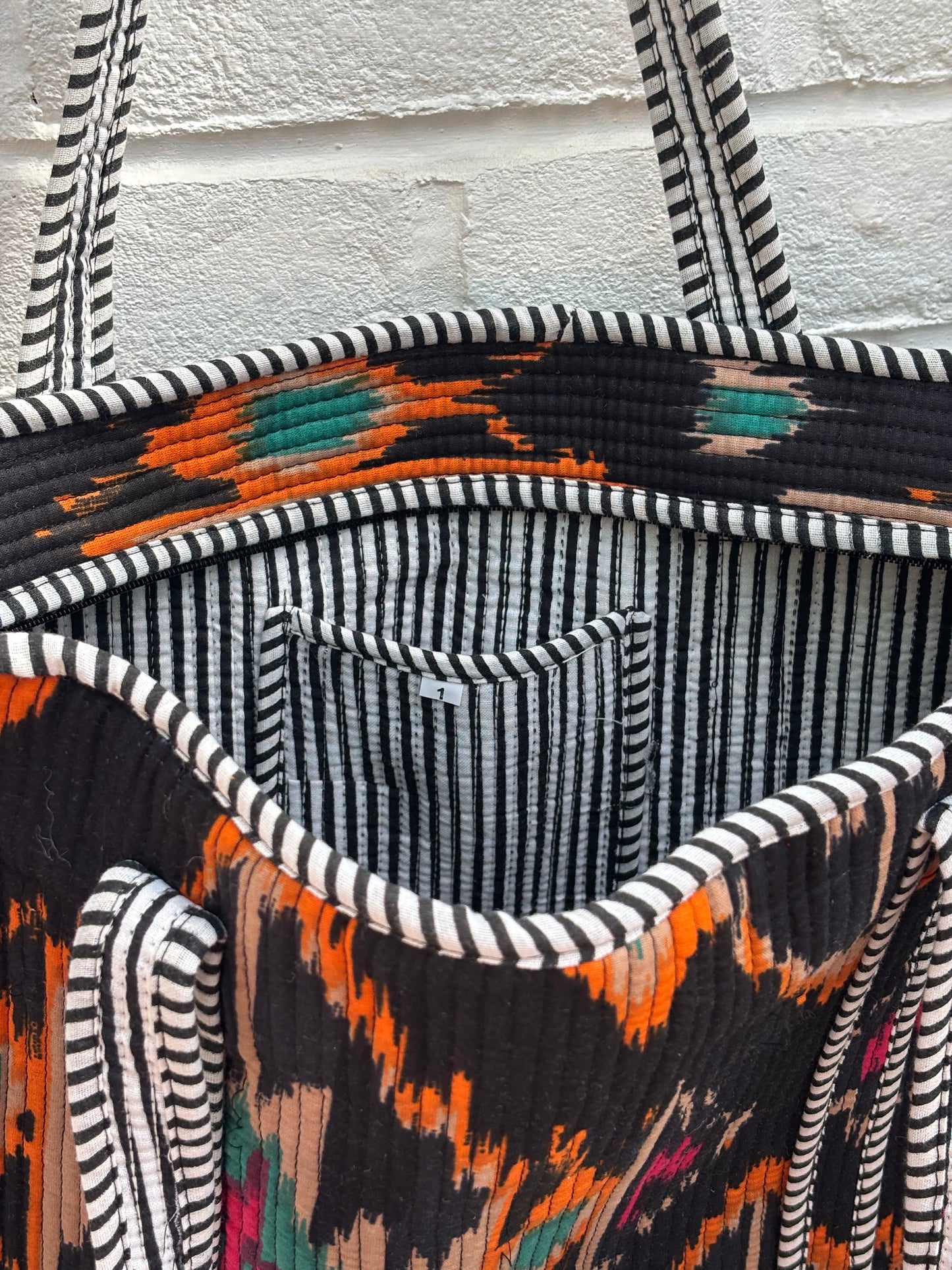 Large cotton tote bag