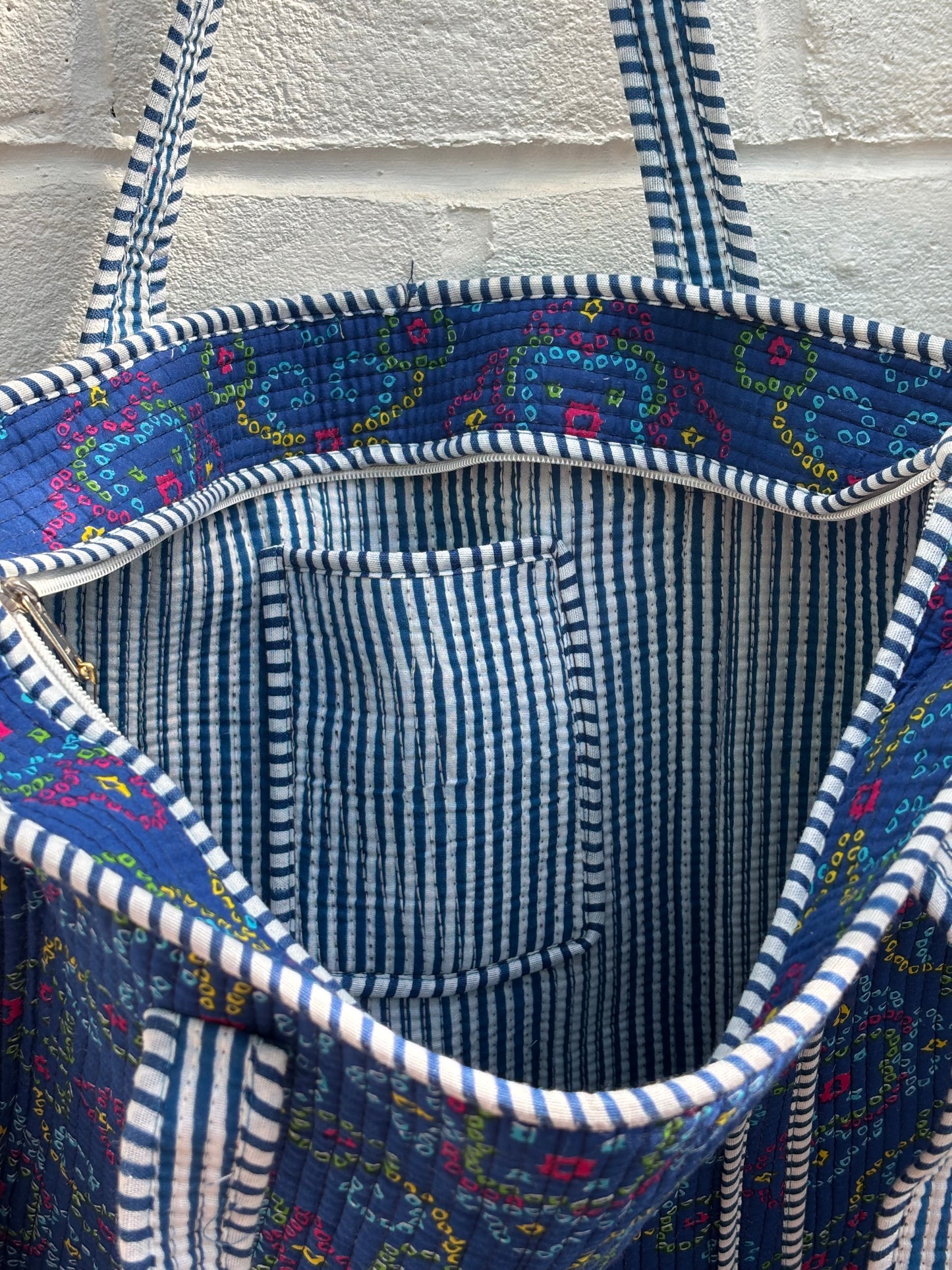 Large cotton tote bag